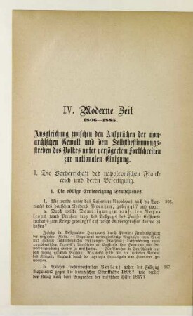 I. Die Vorherrschaft des napoleonischen Frankreich und deren Beseitigung