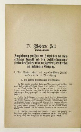 I. Die Vorherrschaft des napoleonischen Frankreich und deren Beseitigung