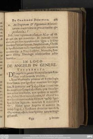 In Loco De Angelis In Genere. Theoremata.