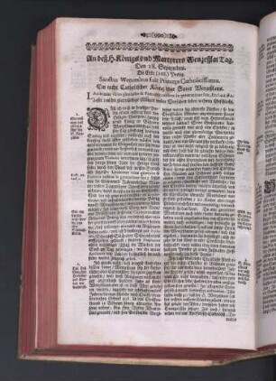 An deß H. Königs und Martyrers Wenzeßlai Tag.