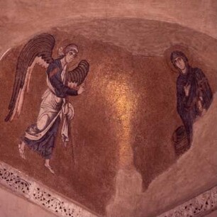 Dafní. Verkündigung. Mosaik 1080, Trompe