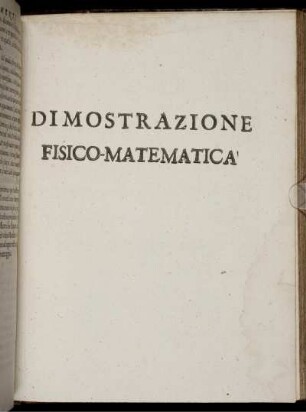 Dimostrazione Fisico-Matematica.