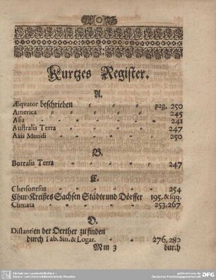 Kurtzes Register.