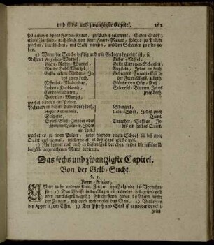Das sechs und zwantzigste Capitel. Von der Gelb-Sucht. - Das fünf und dreyßigste Capitel. Von der Rauden.