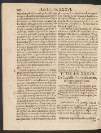Titulus XXXVII. De Capellis Monachorum, & aliorum Religiosorum