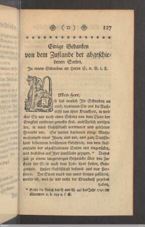 7. Gedanken von dem Zustande der abgeschiedenen Seelen.