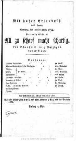 All zu scharf macht schartig