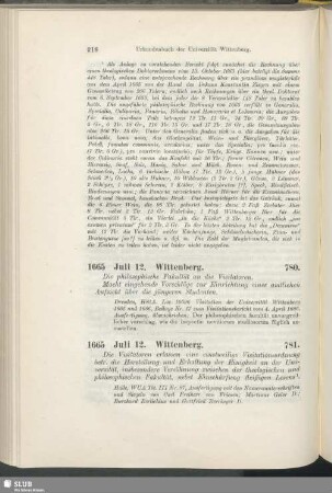 780. 1665, Juli 12. Wittenberg