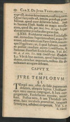 Caput X. De Iure Templorum