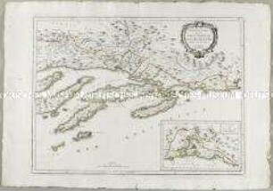 Nouvelle Carte de la Partie Orientale de Dalmatie. Mit einer Nebenkarte: Baye ou Bocche di Cattaro