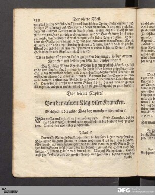 Das vierte Capitel. Von der achten Klag viler Krancken