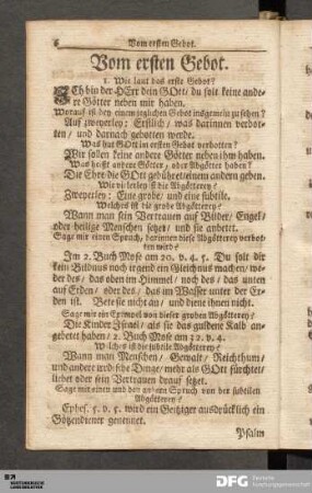 Vom ersten Gebot.