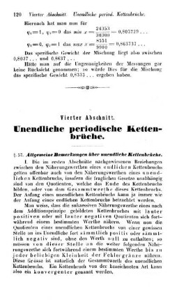 Vierter Abschnitt. Unendliche periodischen Kettenbrüche.