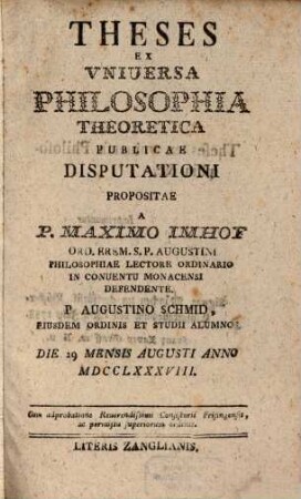 Theses ex universa philosophia theoretica