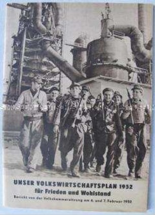 Illustrierter Bericht zur Volkskammersitzung über den Volkswirtschaftsplan 1952