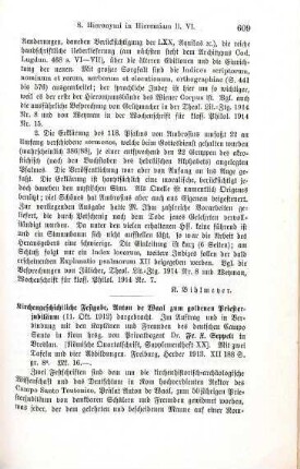 609-611 [Rezension] Kirchengeschichtliche Festgabe Anton de Waal
