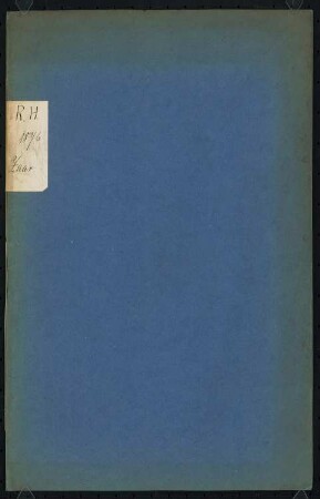 Landesbibliothek Schinkelwettbewerb 1873. Reisebericht Carl Zaar: Reisebericht
