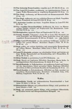 Waffen (Nr. 339-346)