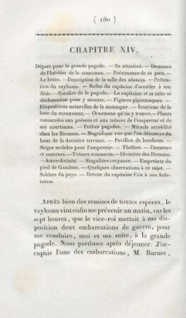 Chapitre XIV. Départ pour la grande pagode. - Sa situation. - ...