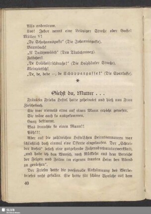 Siehst du, Mutter ...