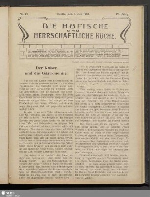 Nr. 19, 1. Juli 1908