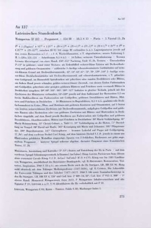 Aa 137. Lateinisches Stundenbuch