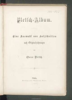Pletsch-Album : eine Auswahl von Holzschnitten nach Originalzeichnungen
