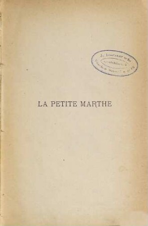 La petite Marthe : Histoire parisienne