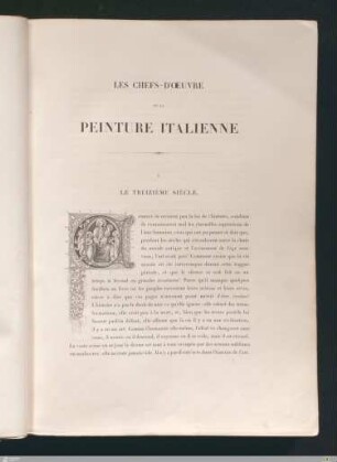 I. Le treizième siècle