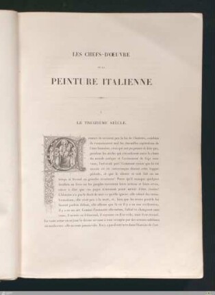 I. Le treizième siècle