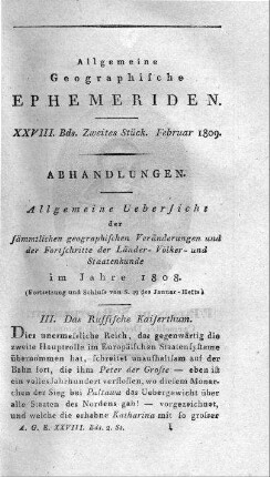 Zweites Stück Februar 1809