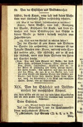 XIX. Von der Schönheit und Vollkommenheit des menschlichen Körpers.