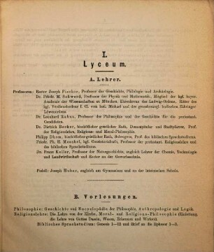 Jahresbericht über das Königl. Bayer. Lyceum, Gymnasium und die Lateinische Schule zu Speier in der Pfalz : für das Studienjahr ..., 1867/68