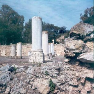 Karthago. Touristen in den Ruinen der ehemaligen Stadt, 1977