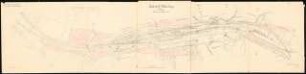 Viergleisiger Ausbau der Hauptbahn Berlin-Halle Schinkelwettbewerb 1914: Bahnhof Wittenberg: Grunderwerbsplan (Lageplan) 1:1000