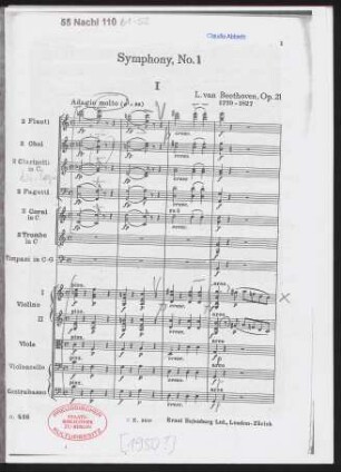 Symphony No. 1 : Op. 21