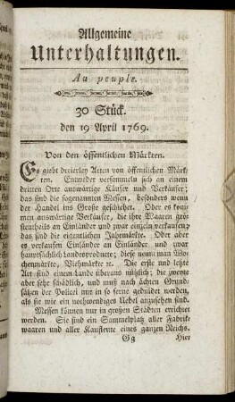 30 Stück. d. 19. April 1769.