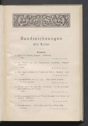 Handzeichnungen alter Meister