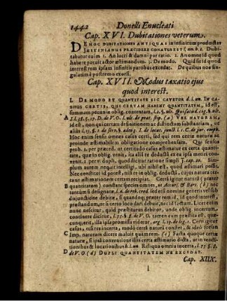 Cap. XVII. Modus taxatio ejus quod interest