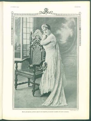 María Jaureguizar, primera tiple de la compañía de zarzuela española del teatro Avenida.