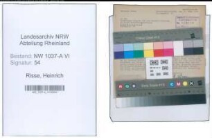 Entnazifizierung Heinrich Risse , geb. 00.00.0000 ()