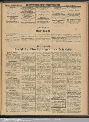 VIII. Abschnitt. Kirchliche Einrichtungen und Friedhöfe