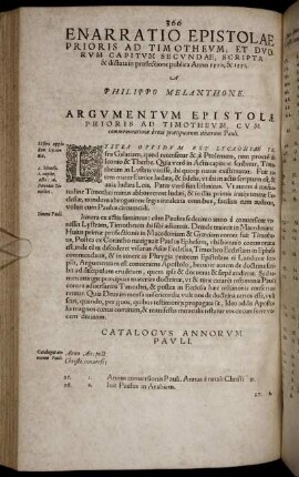 [Epistola ad Timotheum] Enarratio Epistolae Prioris Ad Timotheum, Et Duorum Capitum Secundae, Scripta ... Anna 1550, & 1551.