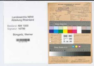 Entnazifizierung Werner Bongartz, geb. 29.07.1898 (Notar)