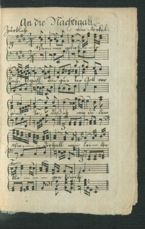 An die Nachtigall