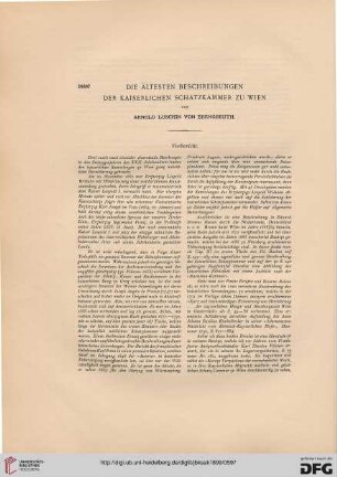 Die ältesten Beschreibungen der kaiserlichen Schatzkammer zu Wien