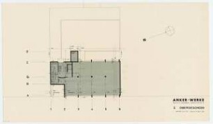 Anker-Werke Bayreuther Straße 35, Berlin-Schöneberg: Grundriss 2. Obergeschoss 1:100