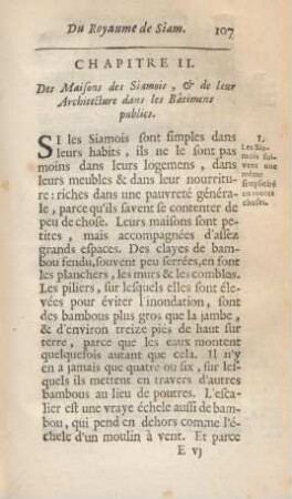 Chapitre II. Des maisons des Siamois, ...