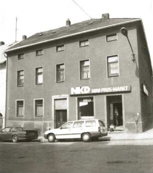 Marienberg, Wolkensteiner Straße 6. Wohnhaus mit Ladeneinbau. Straßenansicht