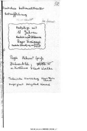 Heutzutage mit 18 Jahren